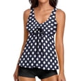 thumbnail image 1 of Tankini Swimsuits for Women Two Piece Print Tank Top With Boyshorts Tummy Control Swimming Bathing Suits, 1 of 5