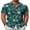 Green Fern Leaves, variant on Mens Summer Shirts Floral Hawaiian Shirts Short Sleeve Casual Beach Wear Clothing