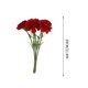 thumbnail image 3 of Claveles Artificiales Paquete de 5 claveles artificiales altos de plástico para decoración del hogar y arreglos de boda (rojo) Rkxzt, 3 of 9