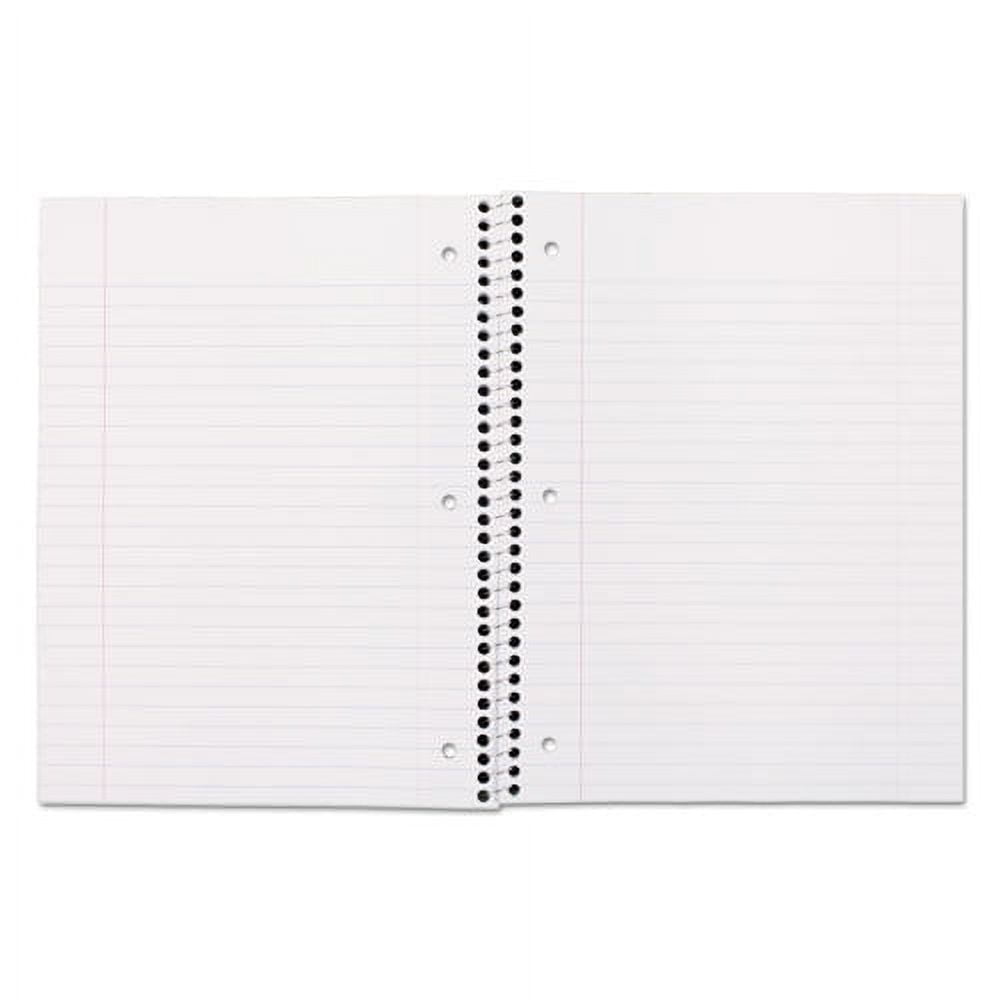 Spiral Notebook, 3-Hole Punched, 1 Subject, Wide/legal Rule, Randomly Assorted Covers, 10.5 X 7.5, 70 Sheets | Bundle of 2 Each