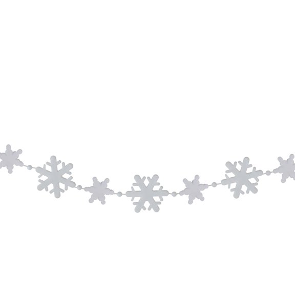 Northlight Snowflakes Christmas Garland - 8' x 1" - White - Unlit