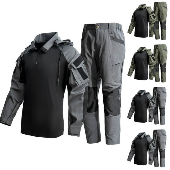 RYDCOT Men's Tracksuit 2 Piece Hoodie Athletic Jogging Sweatsuits for Men Casual Sports Long Sleeve Outdoor Workwear Suit Set Gray