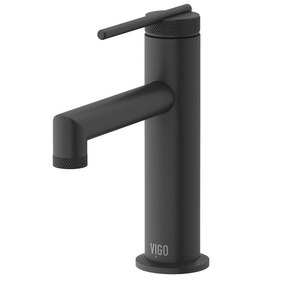 VIGO Sterling Single Handle Single-Hole Bathroom Faucet in Matte Black