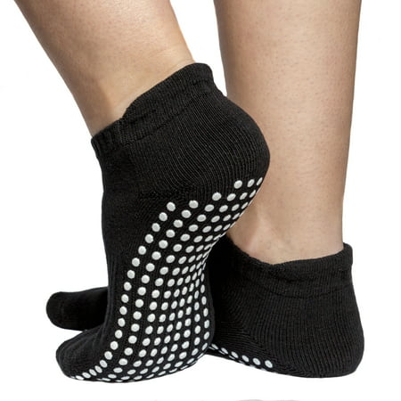 Non Slip Socks for Women- Pure Barre, Pilates, Piyo & Yoga - Sticky Anti Skid Grip (Best Grip Socks For Barre)