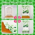 thumbnail image 4 of 6 Pcs St Patricks Day Dining Chair Covers Protector Stretchable Washable Seat Cushion Slipcover Green Clover Chair Seat Cover for St Patricks Day Kitchen Hotel Office Party Wedding Restaurant Decor, 4 of 6