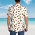thumbnail image 6 of Daiia Labrador Retriever Dog Hawaiian Shirt for Men Gentle Cotton Regular Short Sleeve Casual-Large, 6 of 9