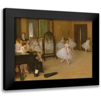 Degas, Edgar 24x19 Black Modern Framed Museum Art Print Titled - The Dancing Class