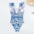 thumbnail image 4 of Savings up to 30% off Women's Vintage Printed Swimwear Conservative Swimwear Women's Printed Beach Skirt Bikini Blue, M, 4 of 7