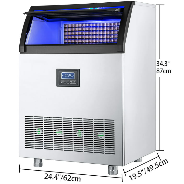 VEVOR 110V Commercial Ice Maker Machine 155LBS/24H, 530W Stainless