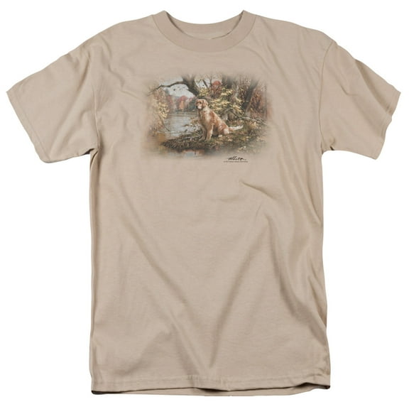 Trevco Sportswear WW274-AT-6 Wildlife Ready To Go On Adult Regular Fit Short Sleeve T-Shirt, Sand - 3X