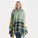 thumbnail image 4 of Chal con capucha a cuadros para mujer, manta, poncho, sudadera con capucha, chal con borlas, 4 of 5