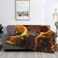 thumbnail image 2 of Uemuo Sunset Sunflower Cow Printed Throw Blanket for Couch, Fluffy Fuzzy Blankets for Bed, Sofa, Cozy Flannel Faux Fur Blanket-, 2 of 6