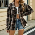 thumbnail image 4 of Womens Casual Plus Size Shacket Jacket Long Sleeve Button Down Shirts Blouses Tops, 4 of 6