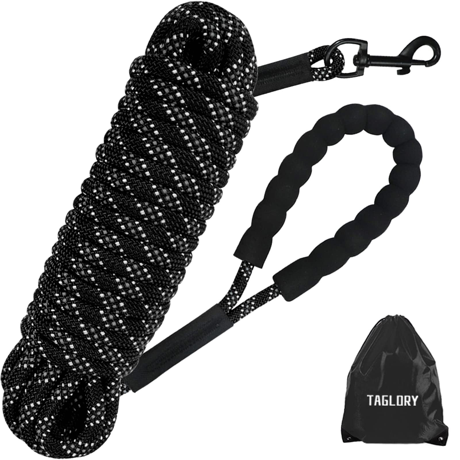 Taglory Long Leash for Dog Training, 30 FT Reflective Nylon Rope Lead