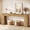 Brown, variant on Finmind 79-Inch Extra Long Console Tables for Entryway, Narrow Long Sofa Table Behind Couch, Black
