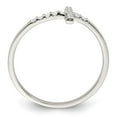 thumbnail image 2 of Sterling Silver Rhodium-plated CZ Sideways Cross Ring, 2 of 6