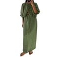 thumbnail image 3 of Jaimenalin Women 2 Piece Skirt Sets Oversized Long Sleeve Top and Maxi Skirts Travel Vacation Set Green S, 3 of 7