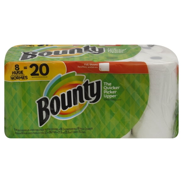 bounty full sheet paper towels, 8 count