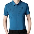 thumbnail image 4 of Camisa de Manga Corta para Hombre, Camisa de Manga Corta para Hombre, Secado Rápido, Camisas Cargo, Tops de Solapa Informales, Ropa de Calle para Cami SG Yinane  camisa de rayas, 4 of 8