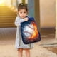 thumbnail image 4 of Mochila azul estampada para estudiantes, casual, de alta capacidad, mochila deportiva, para hombres y mujeres, 4 of 6