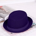 thumbnail image 3 of Satingcolo Unisex Breathable Mesh Pork Pie Hat, Summer Packable Beach Travel Cap for Outdoor, UPF50+ Sun Protection Crushable,Dark Purple One Size, 3 of 3
