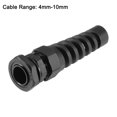 thumbnail image 2 of Uxcell PG9 Cable Gland 4mm8mm Wire Hole Waterproof Nylon Joint Adjustable Locknut Black 10 Pieces, 2 of 3