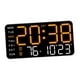 thumbnail image 2 of Reloj despertador digital con control de sonido y fecha, reloj de pared portátil con pantalla LED de hora. Luz naranja, 2 of 9