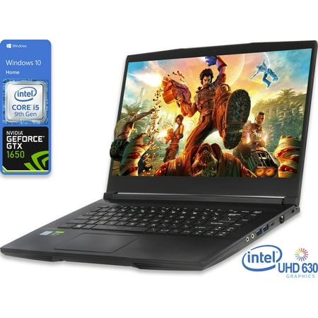 MSI THIN GF63 Gaming Notebook, 15.6" IPS FHD Display, Intel Core i5-9300H Upto 4.1GHz, 8GB RAM, 256GB NVMe SSD, NVIDIA GeForce GTX 1650, HDMI, Wi-Fi, Bluetooth, Windows 10 Home (GF63 THIN 9SCX-005)