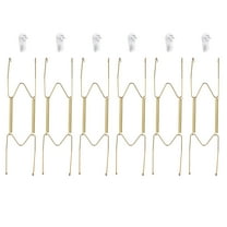Uxcell 12 inch Stainless Steel Invisible Wall Plate Hangers With Tip Protector for Decorative Plates and Art 6Pcs