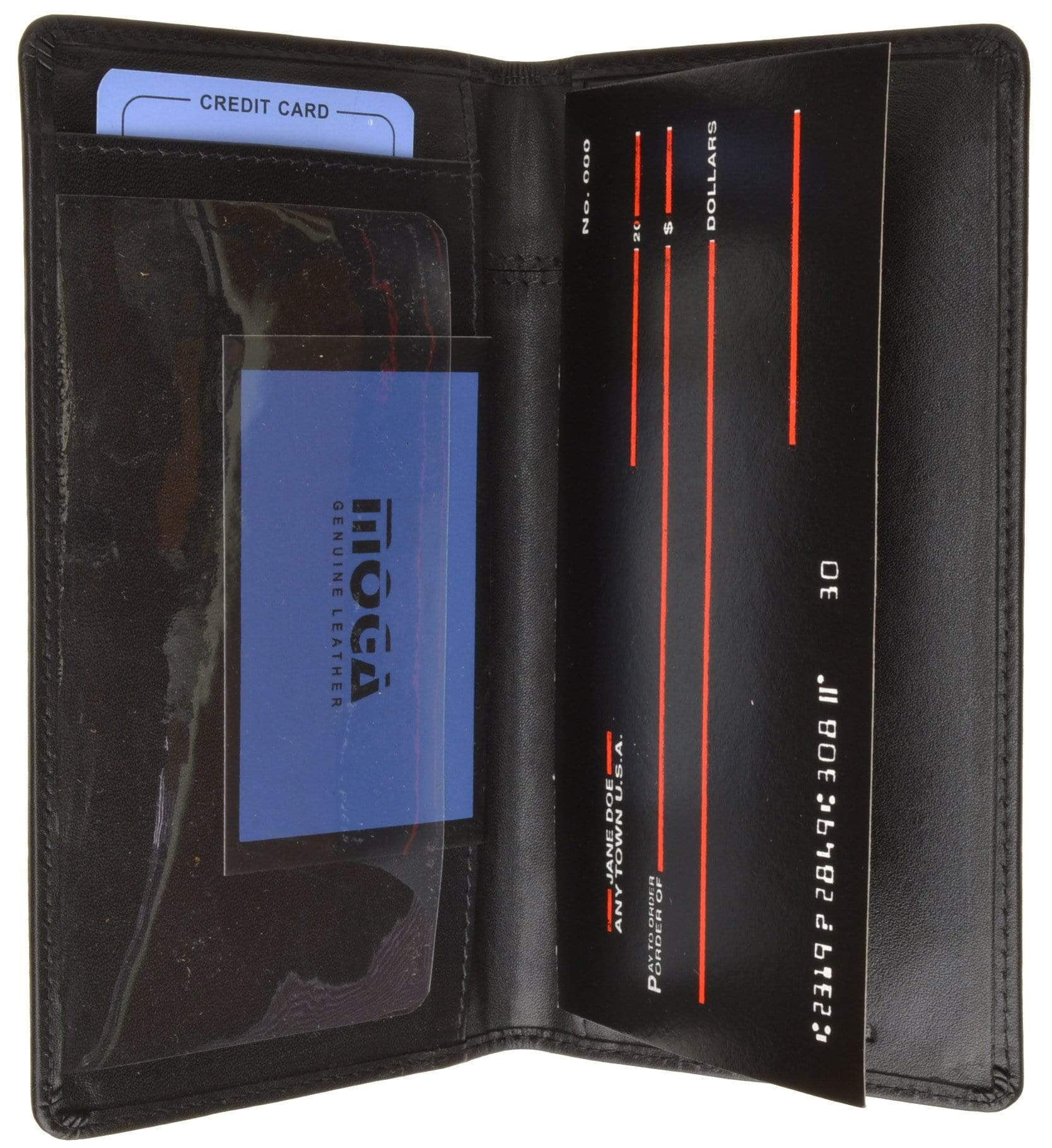 Dark Blue Vinyl Checkbook Cover for End-Stub Wallet Checks 