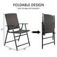 thumbnail image 3 of Gymax Chaise Pliante en Rotin Brun 4 Pcs Mobilier d'Extérieur Intérieur, 3 of 10