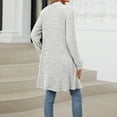 thumbnail image 5 of Aboser Ribbed Knit Cardigan Sweaters for Women Long Dusters Cozy Soft Knitwear Lightweight Open Front Sweater Coat Warm Long Sleeve Shrug Cardigans with Pockets, 5 of 9