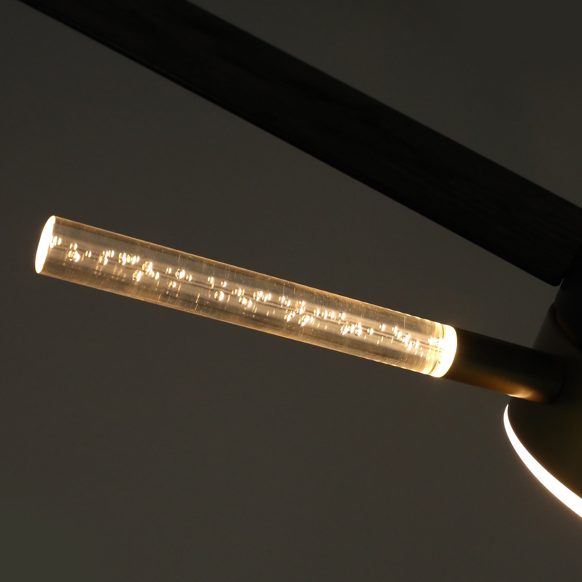 Uforic 60 inch Modern Ceiling Fan with Light and Remote, Crystal Chandeilier Ceiling Fan with 3 Blades,6-speed - Black & Gold