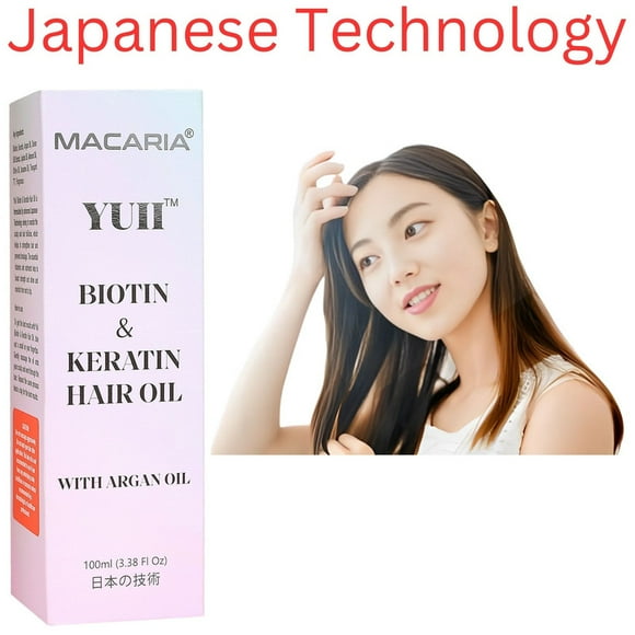 YUII Hair oil for hair growth with Biotin, Keratin & Argan Oil