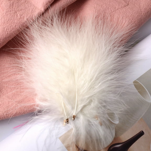 XmhyTop-A 100pcs Fluffy Feathers 3.9-4.7inch for Craft Dream Catcher Decoration Natural Fluffy Feathers,Beige