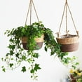 thumbnail image 3 of cpengpj Woven Rectangular Wall Hanging Basket, Water Hyacinth, Wall-Hung Basin Rattan Woven Flower Pot Decoration, Storage for Home, Garden, Kitchen, 3 of 7