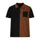 thumbnail image 3 of Camisas de Manga Corta de los Hombres Turn-Down Cuello Blusa, Ligero Poliéster Casual de Manga Corta Blusa, 3 of 5