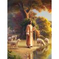 thumbnail image 2 of Cuadros Decorativos Kits de pintura de diamantes 5D DIY Taladro redondo completo Imagen de mosaico de Cordero de Jesús (NH2205) Ehuebsd embutido en tela, 2 of 8