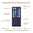 thumbnail image 4 of Novostella 105ft (52.5x2) Smart LED Outdoor Rope Light, Music Sync RGB Strip Lights, App Control and RF Remote Color Changing Dimmable Tape Exterior Lighting Kit, for Garden Stairs Party, 24V IP65, 4 of 5