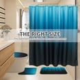 thumbnail image 6 of Dznils Black and Teal Ombre Shower Curtain Set with Rug, 16pc Modern Bathroom Decor Set, 72" x 72", 6 of 11