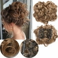 thumbnail image 3 of Benehair Messy Curly Hair Bun Easy Stretch Chignon Hair Extensions Clip in Updo Hairpiece Cover Ponytail Scrunchie for Women Wedding, 3 of 8