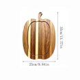 thumbnail image 2 of Halloween Pumpkin Cutting Board,Striped Hardwood Cutting Board With Built‑In Juice Groove,13.7x9.8 Inch Decorative Charcuterie Tray for Holiday Gathering,Kitchen Countertop Display & Gifting, 2 of 6