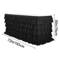 thumbnail image 5 of Tuvgenk Fifth Floor Pleated Tablecloth 72*30 Tablecloth Decorations Black Square Tablecloths, 5 of 5