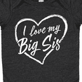 thumbnail image 4 of Inktastic I Love My Big Sis in White Chalk Heart Boys or Girls Baby Bodysuit, 4 of 5