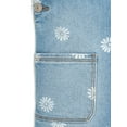 thumbnail image 4 of Wonder Nation Toddler Girls Floral Denim Shortalls, Sizes 12M-5T, 4 of 4