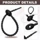 thumbnail image 3 of Uxcell 6 Pulgadas Bridas de Silicona, 20pcs Organizador de Bridas de Cierre Reutilizables para Hogar Oficina Cocina Bolsas de Comida Cables Clip Ajustable, Negro, 3 of 6