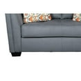 thumbnail image 4 of Benjara BM213244 Fabric Upholstered Loveseat with Flared Shelter Arms - Gray - 38 x 65 x 38 in., 4 of 5