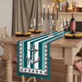 thumbnail image 2 of Table Runners 70 Inches Long Dress Scarves, Teal Blue Anchor Farmhouse Coffee/Dining/Kitchen Table Decor, Holiday Table Runner, Nautical Summer Beach Coastal Ocean 13x70 Inch, 2 of 9