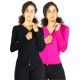thumbnail image 1 of Set De Dos Suéteres Cárdigan De Manga Larga Cuello Cierre y Capucha Casual Mujer Sweater, 1 of 5