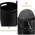thumbnail image 6 of FRCOLOR Bathroom Garbage Can Marbled Trash Can Office 30.50X26.00X26.00CM Black, 6 of 8